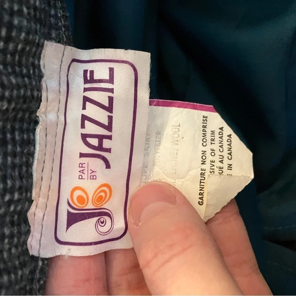 Vintage Jazzie Wool Blend Lined Pencil Skirt Union Tag Made  in Canada - Picture 5 of 9